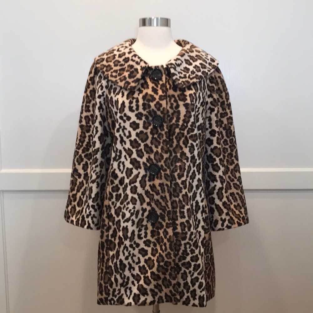 Yvos Soft Leopard Pea Coat